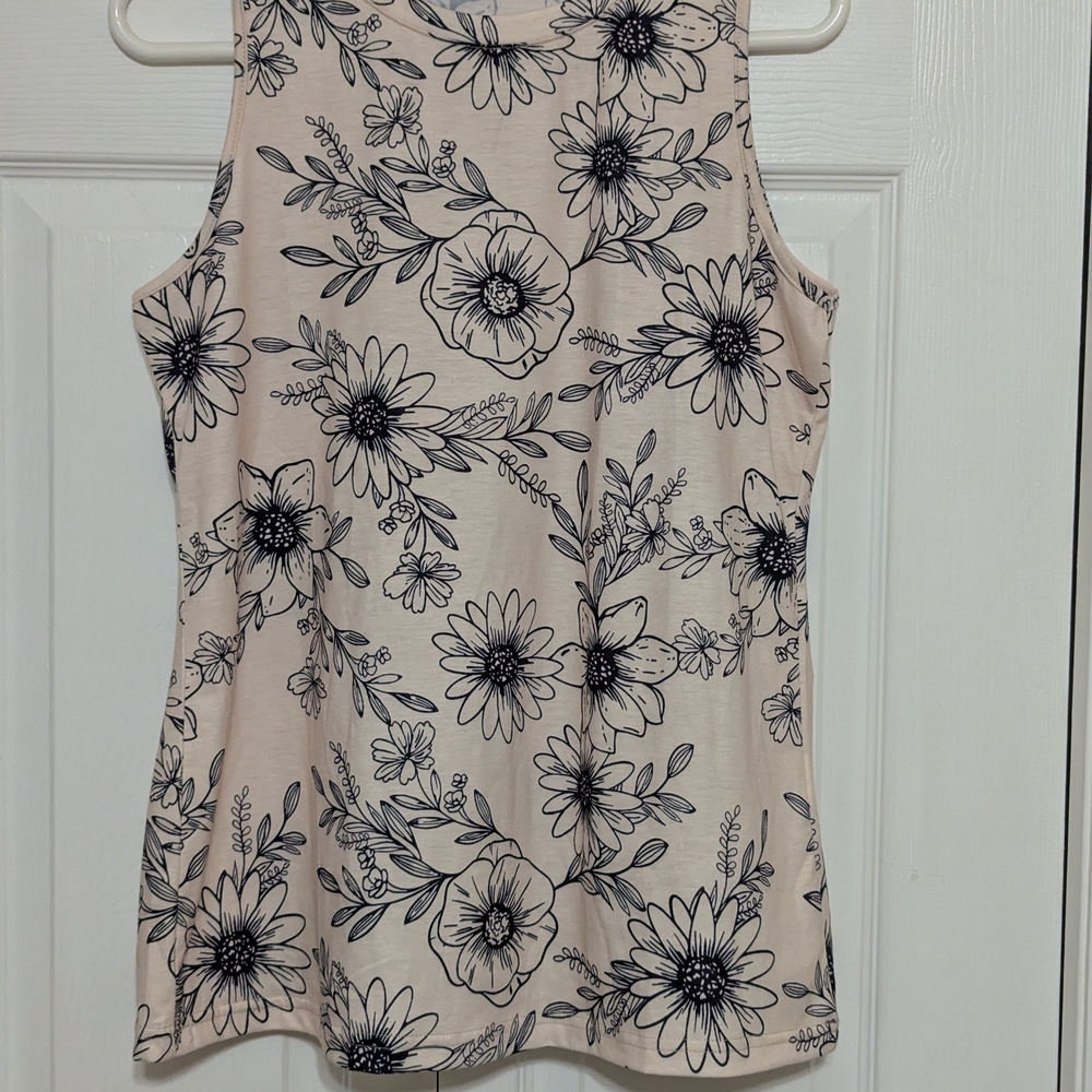 Floral Print Sleeveless Tank Top